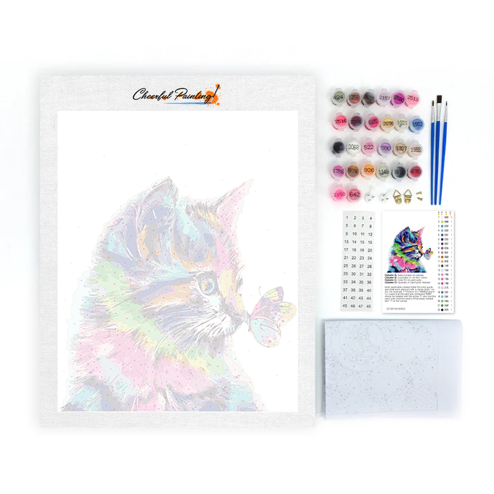 Cats And Butterflies - Paint by Numbers
