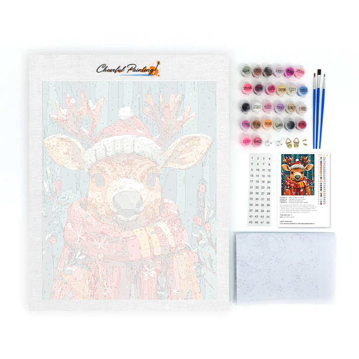 Christmas Reindeer - Paint by Numbers