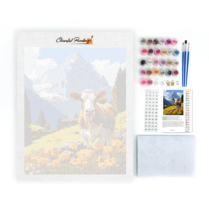 Swiss Diary Cow - Paint by Numbers