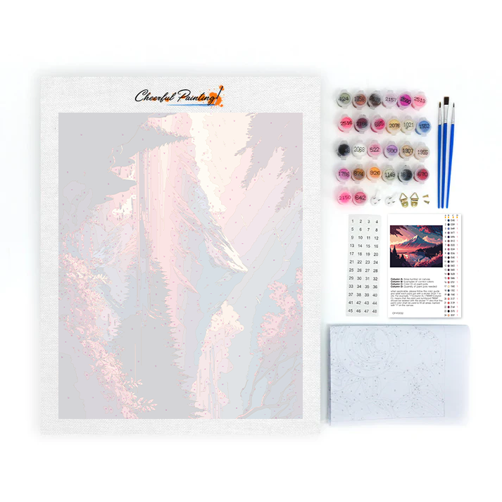 Mountain Range at Sunset - Paint by Numbers