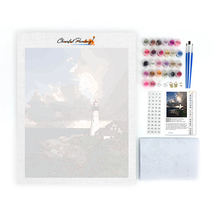 Lone Lighthouse - Paint by Numbers