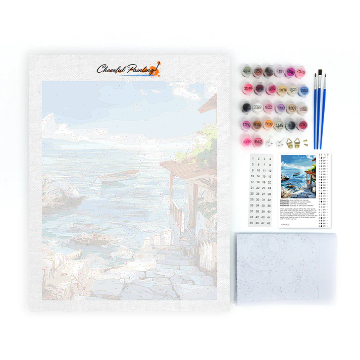 Seaside Hut - Paint by Numbers