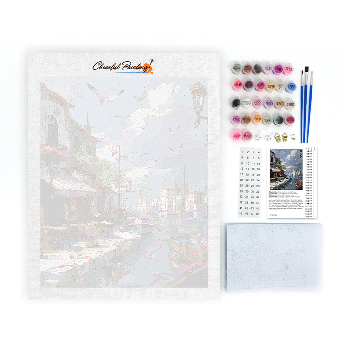 Waterfront Corner - Paint by Numbers