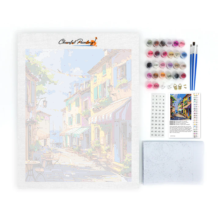 Mediterranean Town - Paint by Numbers