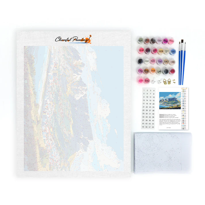 Table Mountain in Cape Town - Paint by Numbers
