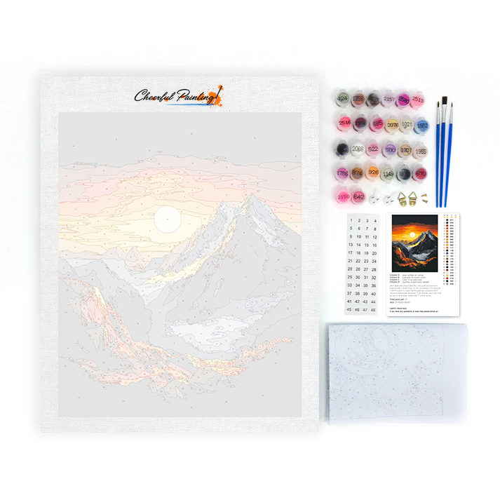 At the Summit of Clouds and Mist - Paint by Numbers