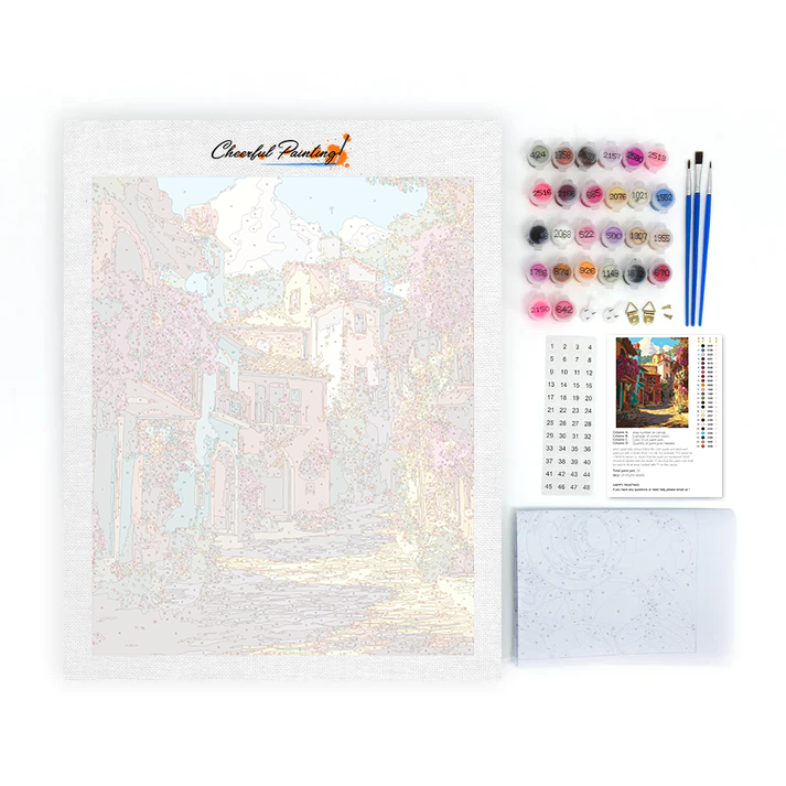 Fresh Flower Town - Paint by Numbers