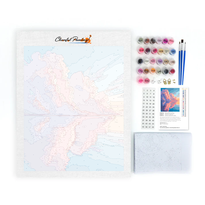 Dreamy Clouds in the Mirror - Paint by Numbers