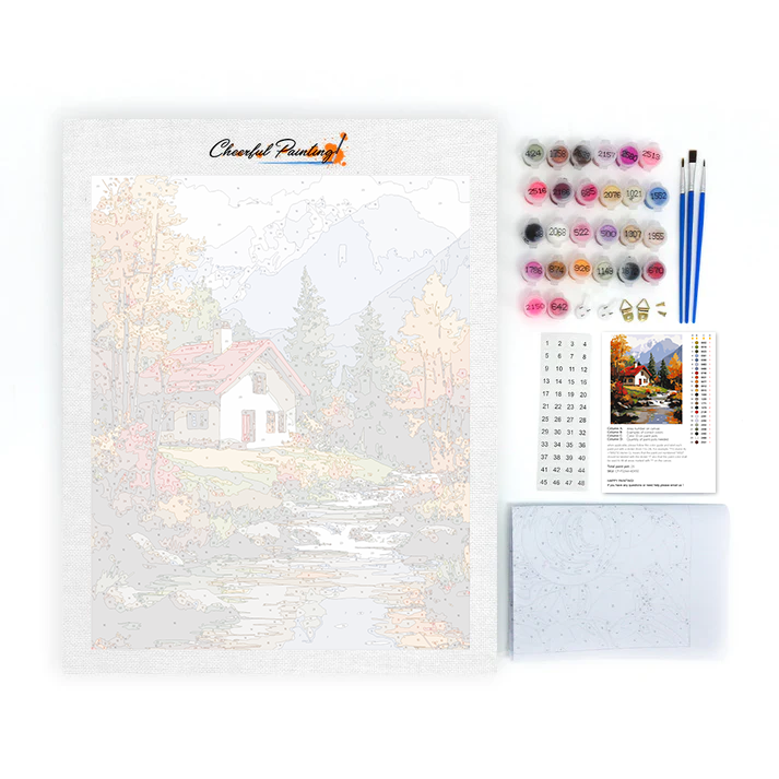 Rural Tranquility with Autumn Hues - Paint by Numbers