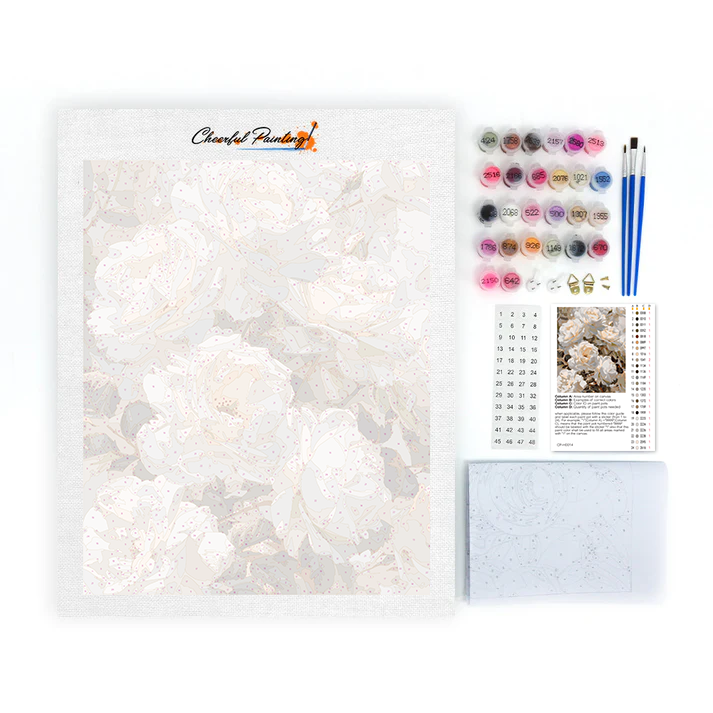 White Rose - Paint by Numbers