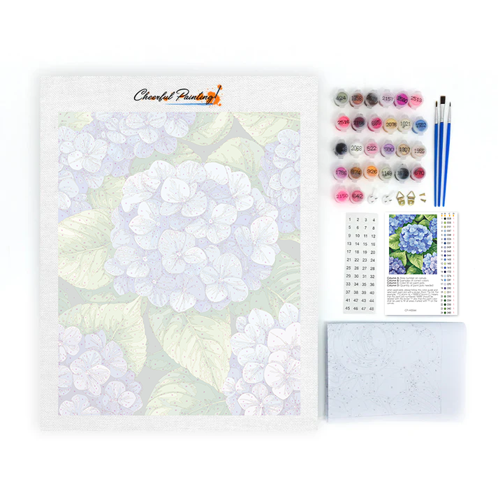 Clustered Hydrangeas - Paint by Numbers