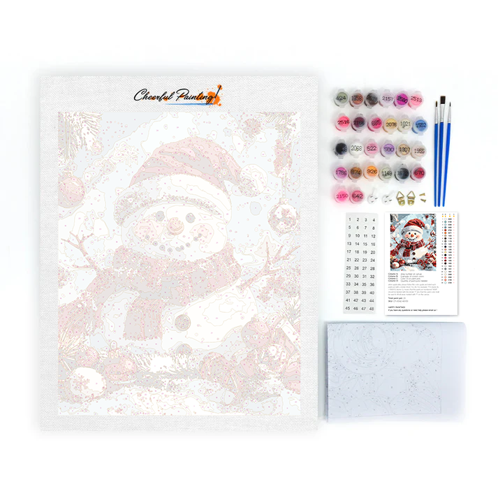 Snowy Christmas Figure - Paint by Numbers