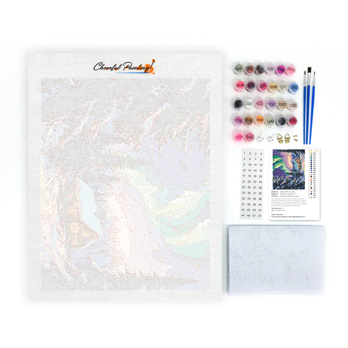 Christmas and Aurora - Paint by Numbers