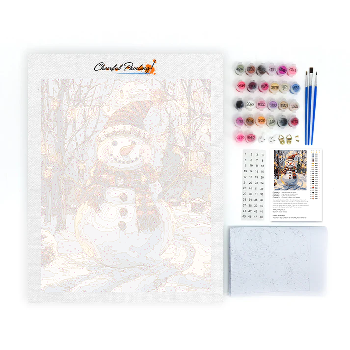 Festive Snowman - Paint by Numbers