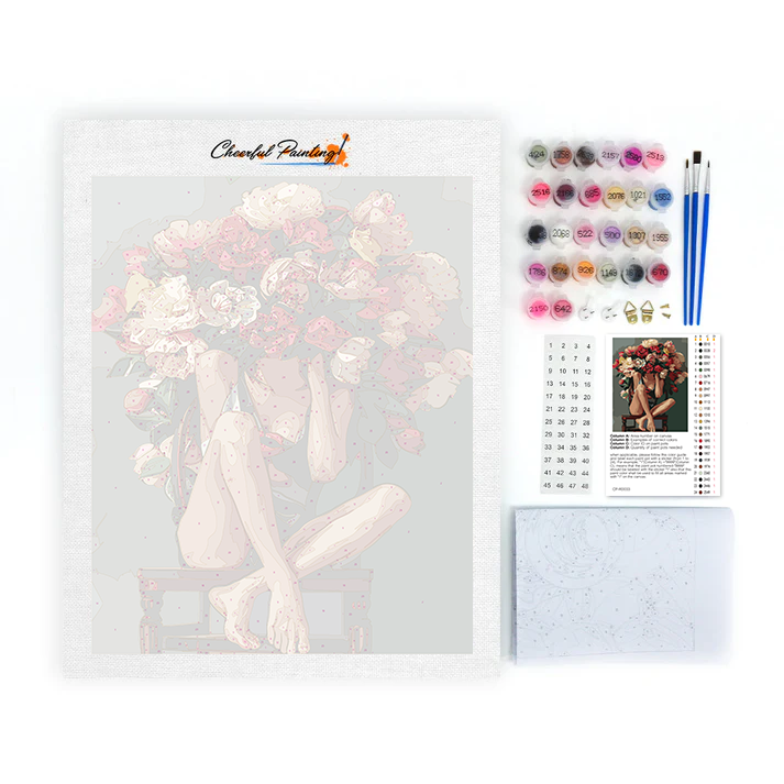 Flower Girl - Paint by Numbers