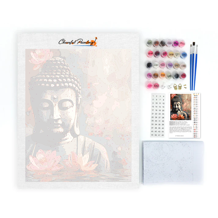 Buddha with flower - Paint by Numbers