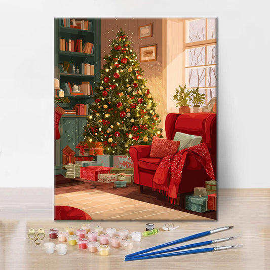 Cozy Christmas Tree - Paint by Numbers