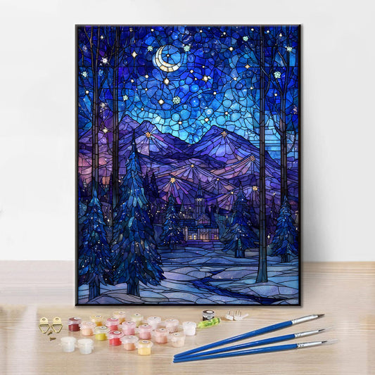 Mosaic Starry Night - Paint by Numbers