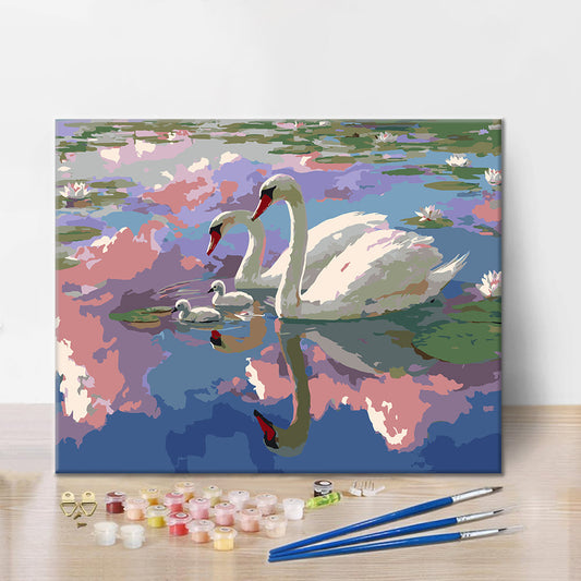 Lagoon Swans - Paint by Numbers
