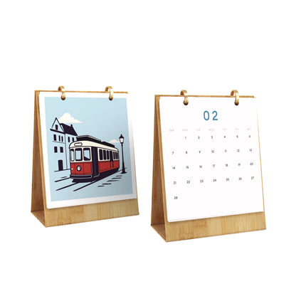 Vintage Travel - 2027 Paint by Numbers Desk Calenda
