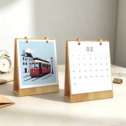 Vintage Travel - 2027 Paint by Numbers Desk Calenda