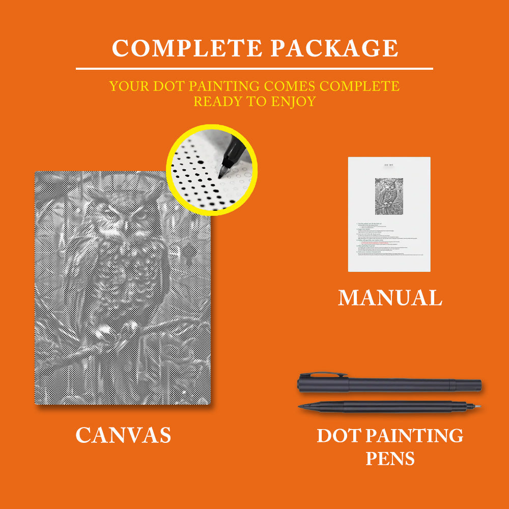 An Owl - Dot Painting