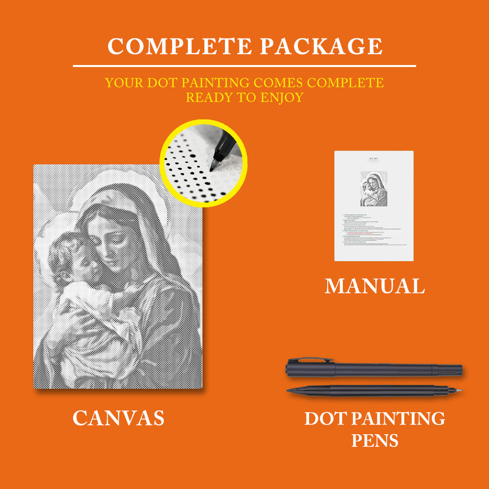 Holy Embrace - Dot Painting