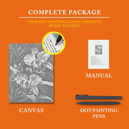 Pink Orchid - Dot Painting