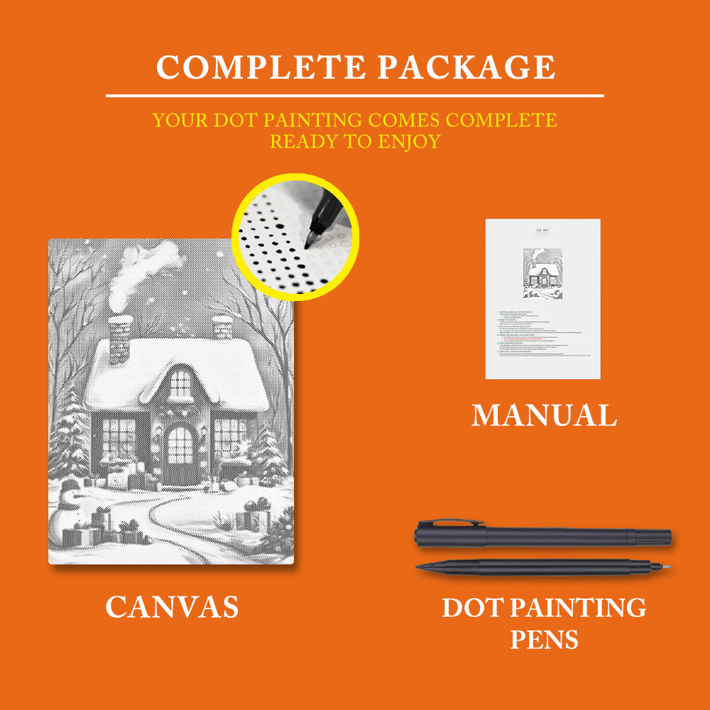 The Christmas House - Dot Painting