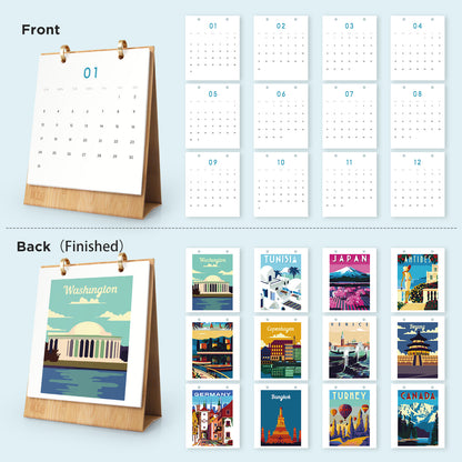 World Trip Edition - 2027 Paint by Numbers Desk Calenda