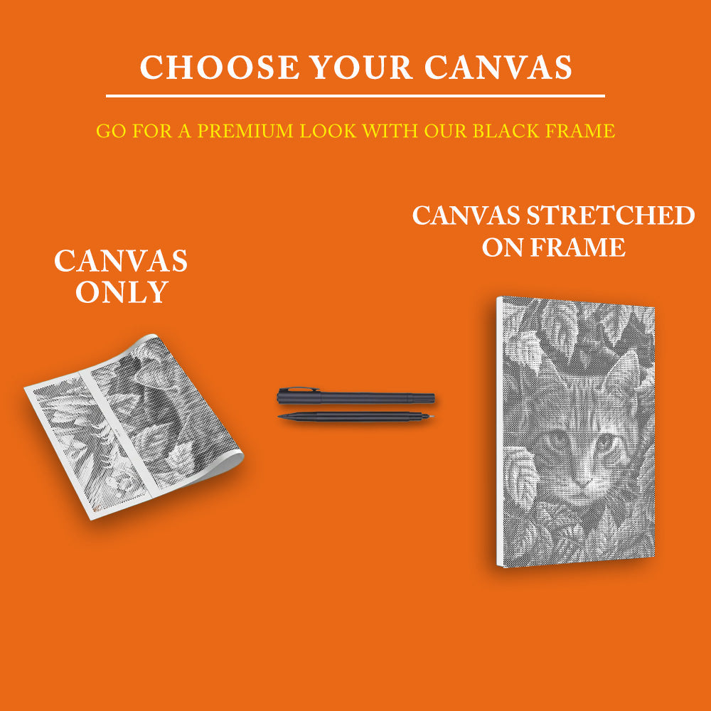 Leaves and Cat - Dot Painting