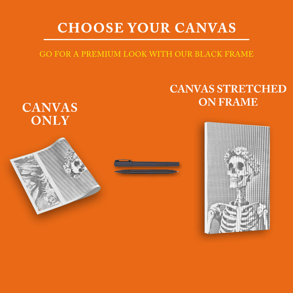Smiling Skull - Dot Painting
