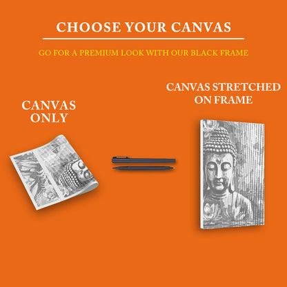 Buddha with Flower - Dot Painting