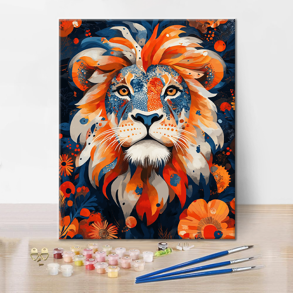 Brave Heart Lion - Paint by Numbers