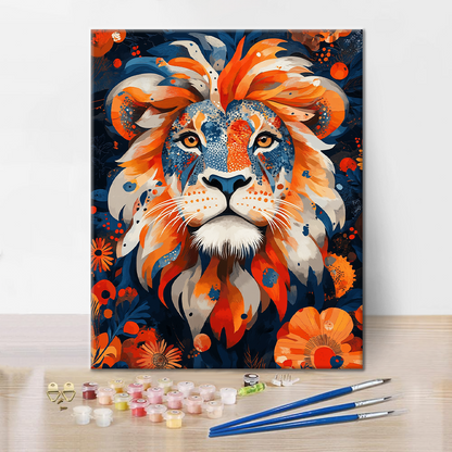 Brave Heart Lion - Paint by Numbers