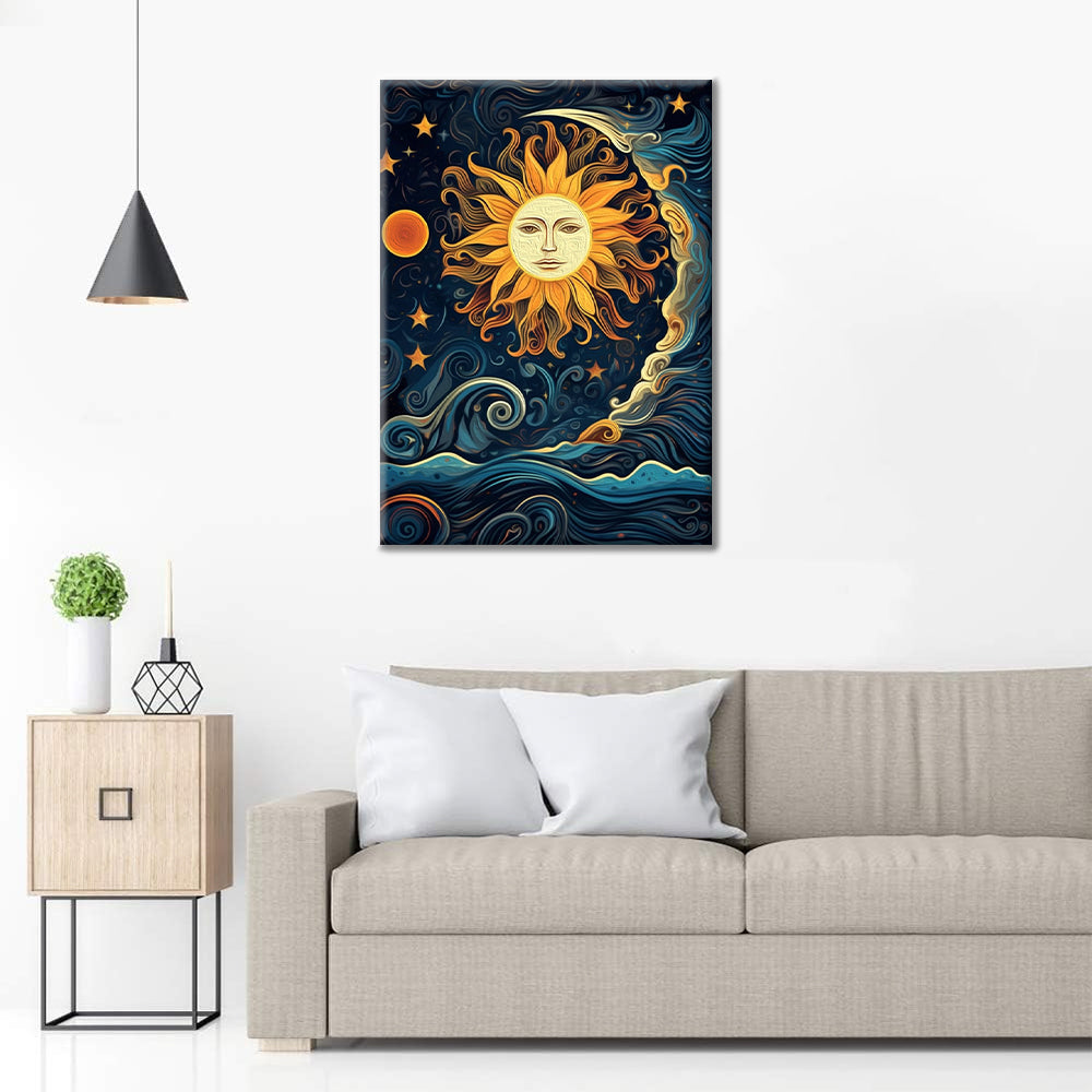 The Sun and Moon Dance Together - Paint by Numbers
