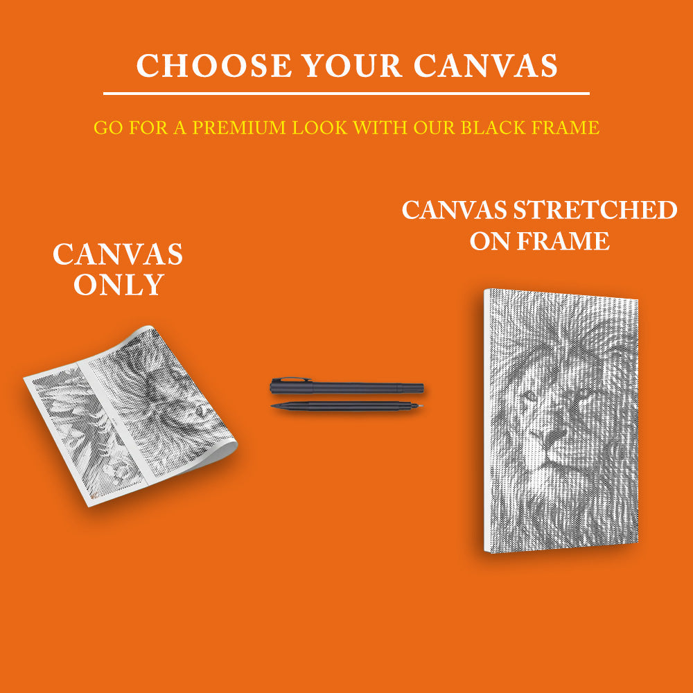 Giant African Lions - Dot Painting