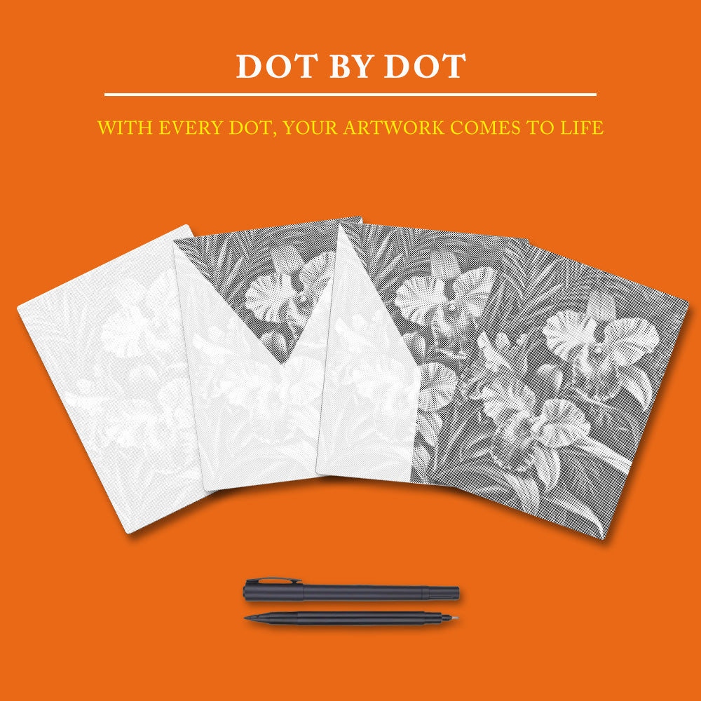 Pink Orchid - Dot Painting