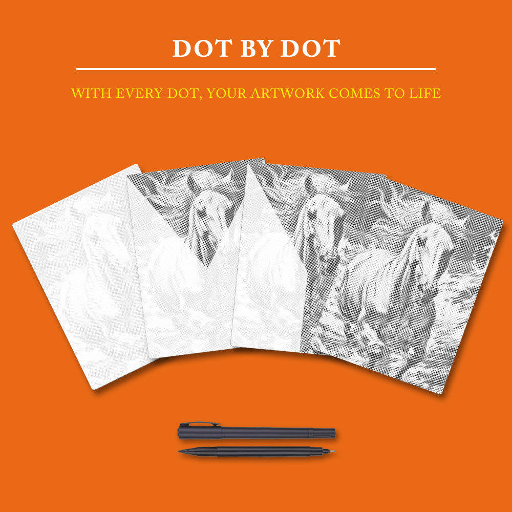 Majestic Running Horse - Dot Painting