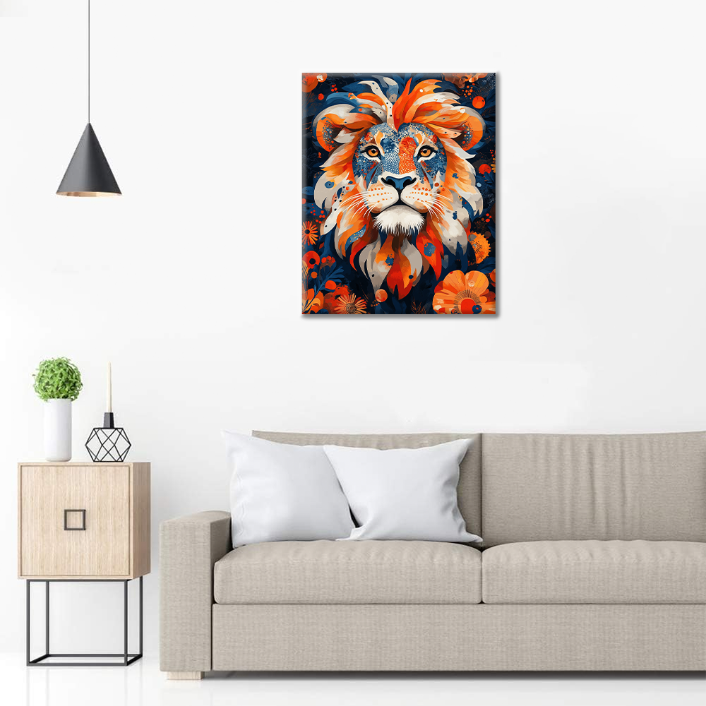 Brave Heart Lion - Paint by Numbers