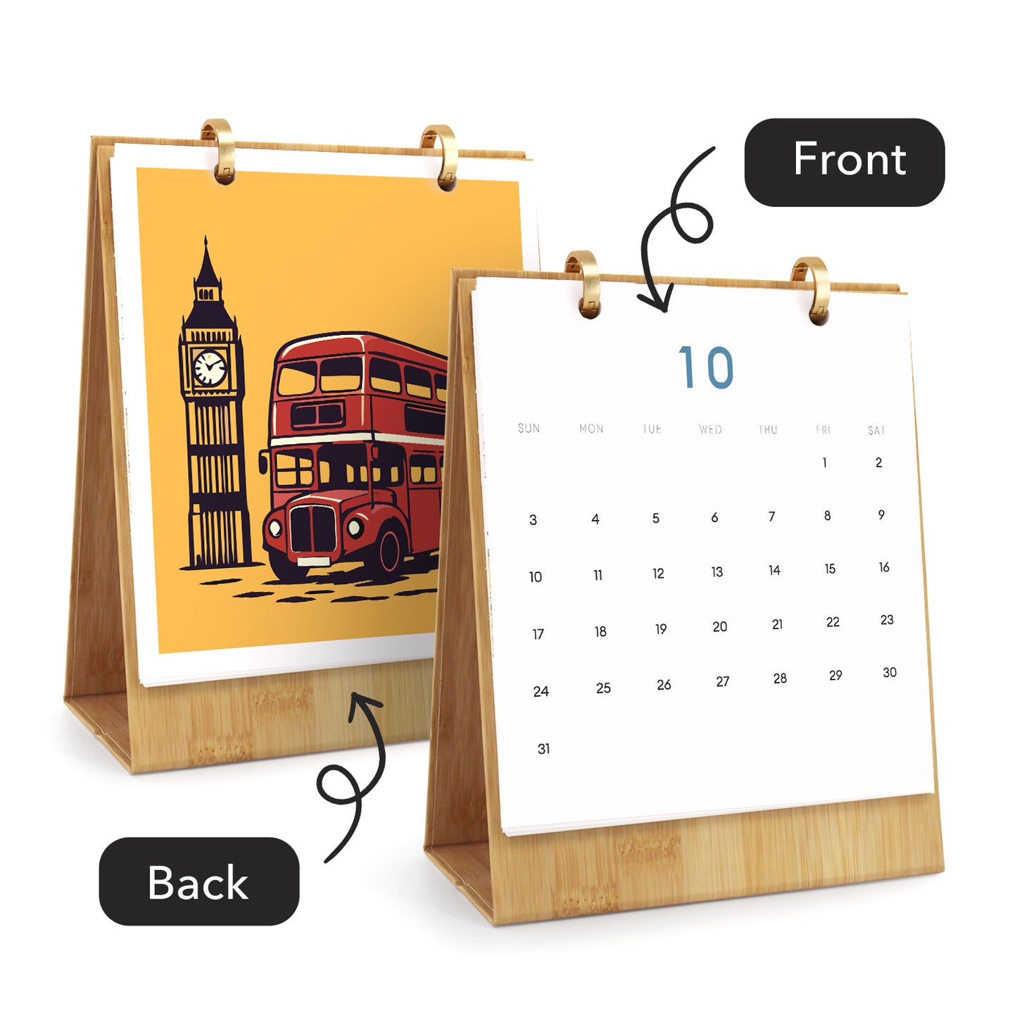 Vintage Travel - 2027 Paint by Numbers Desk Calenda