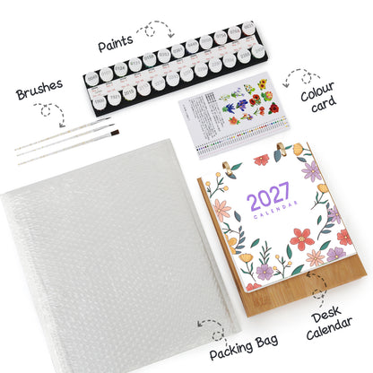 Flowers Edition - 2027 Paint by Numbers Desk Calenda