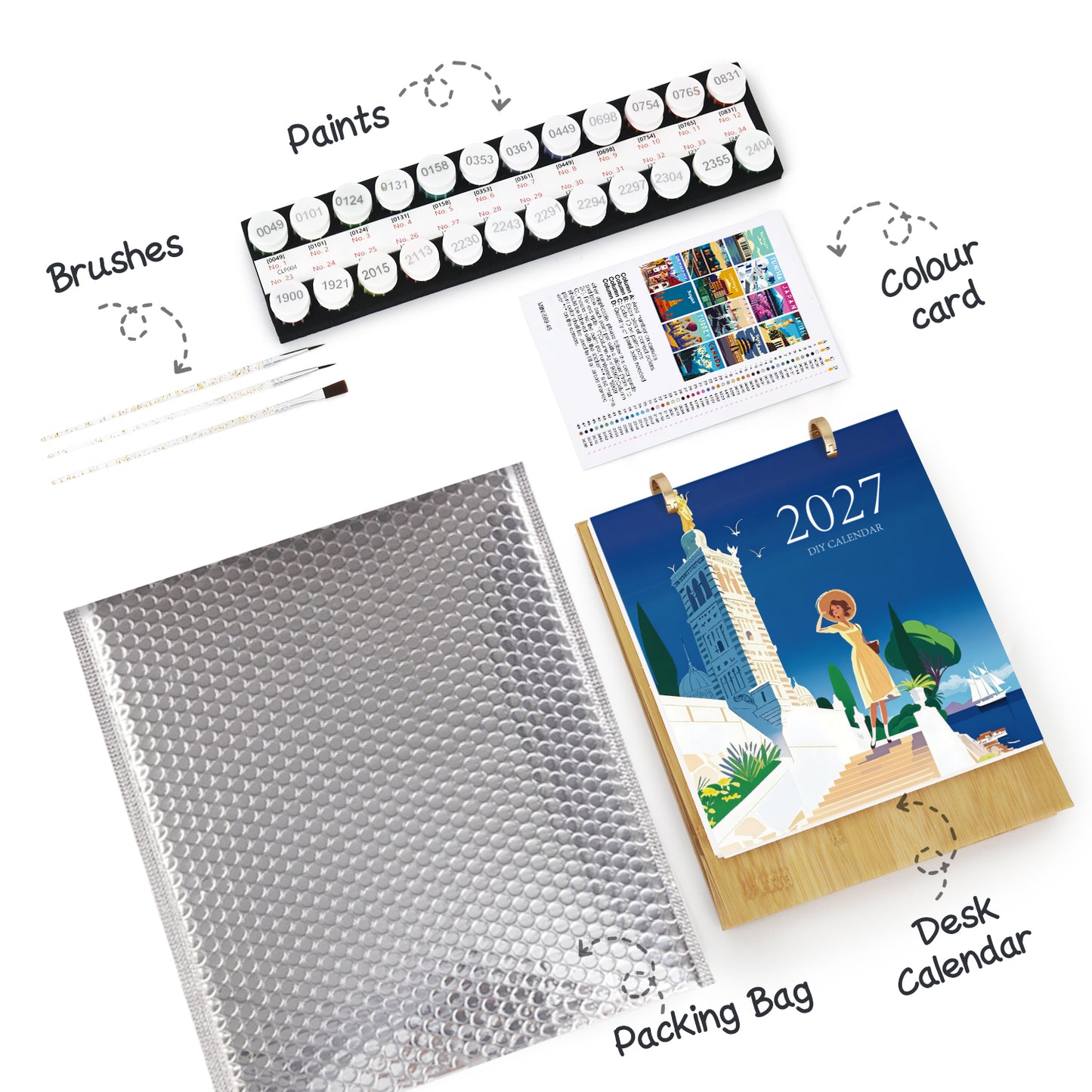 World Trip Edition - 2027 Paint by Numbers Desk Calenda