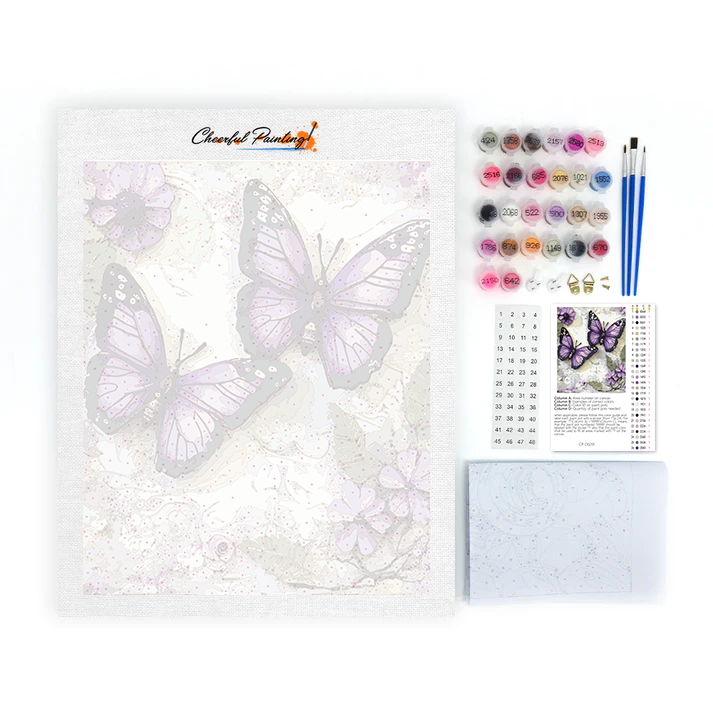 Purple Butterfly - Paint by Numbers