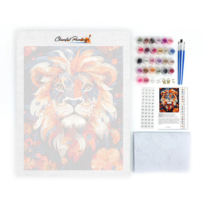 Brave Heart Lion - Paint by Numbers