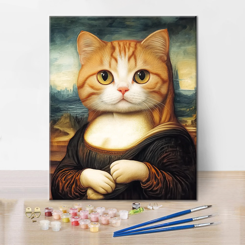 Mona Lisa Cat - Paint by Numbers