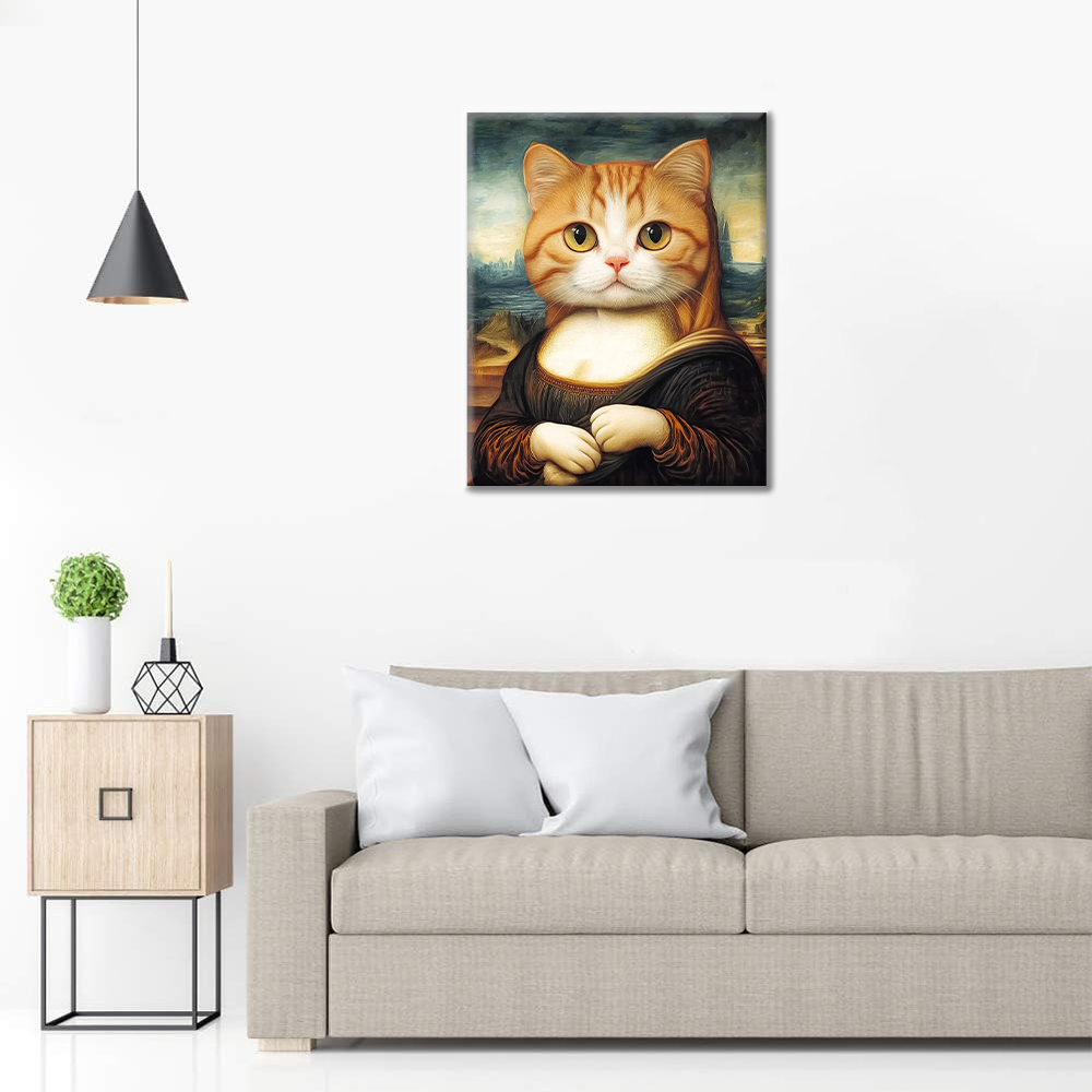 Mona Lisa Cat - Paint by Numbers