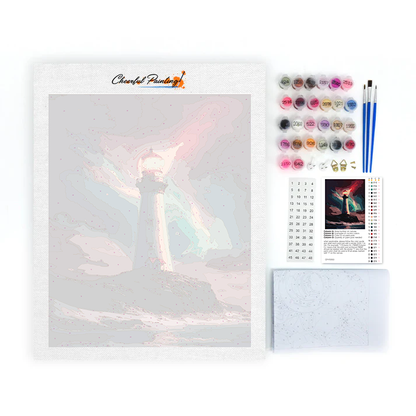 Lighthouse Northern Lights - Paint by Numbers