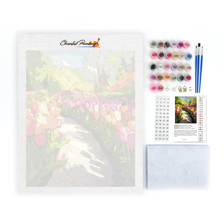 Tulip Pathway - Paint by Numbers