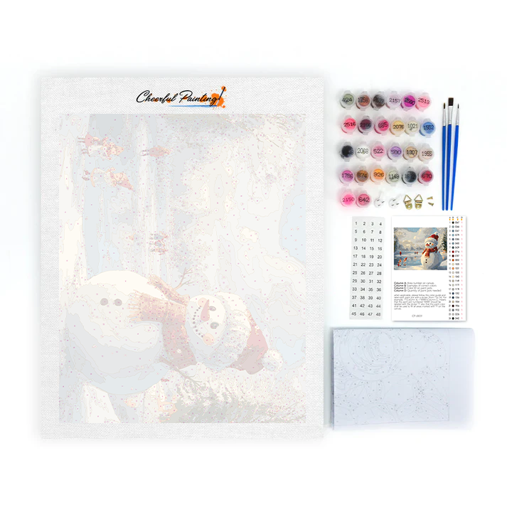 Christmas Snowman - Paint by Numbers